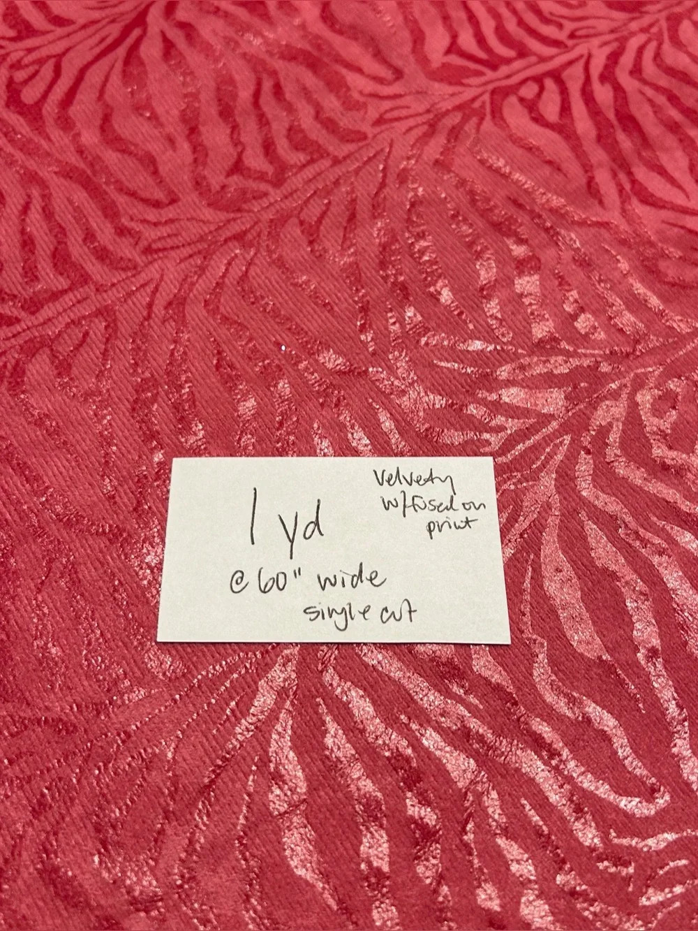 Pink Shimmery Knit Fabric - 1 yard @ 60” wide (F02)